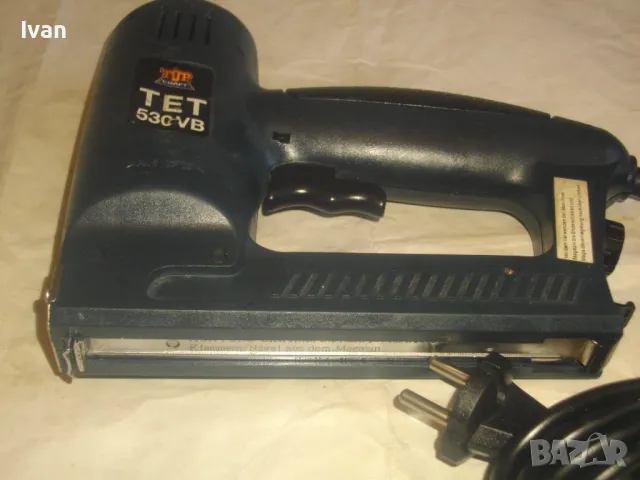 Немски Електрически Дърводелски Тапицерски ТАКЕР КОМБИНИРАН скоби пирони до 16мм ОТЛИЧЕН Top Craft , снимка 5 - Други инструменти - 47601706