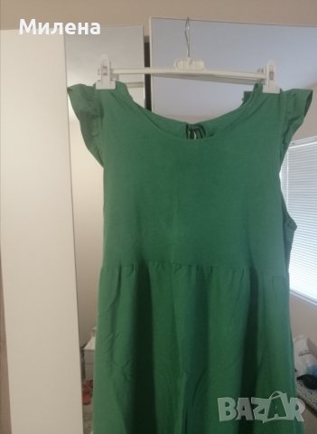 Зелена миди рокля, снимка 2 - Рокли - 41979029