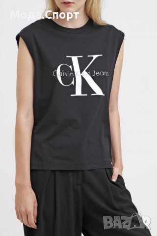 CALVIN KLEIN J2IJ204029 Logo Print Top Памучен Потник Топ M-L, снимка 5 - Тениски - 38729837