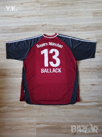 Оригинална мъжка тениска Adidas Climalite x F.C. Bayern Munchen x Ballack / Season 02-03 (Home), снимка 3 - Тениски - 40308767
