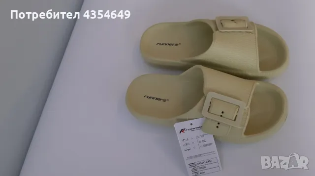 Дамски джапанки Runners RNS-241-23694 черни и св.зелени, снимка 2 - Джапанки - 48785000