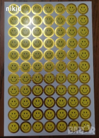 лист 77 бр Смайли Емотикон Smiley Еможи Emoji малки самозалепващи лепенки стикери за ръчна изработка
