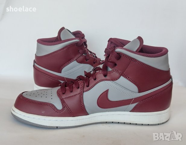 Air Jordan 1 Mid Cherrywood Red размер 44, снимка 4 - Спортни обувки - 42642112