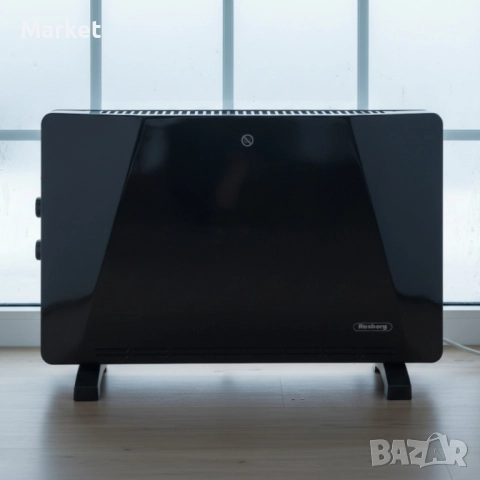 Конвекторен отоплител Rosberg – 2500W, 3 степени, защита от прегряване. Гаранция 24 м., снимка 2 - Отоплителни печки - 51808259