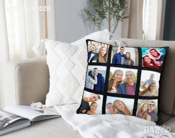 Възглавничка с 9 Ваши снимки - персонализирана декорация за дома, снимка 4 - Възглавници - 49208785