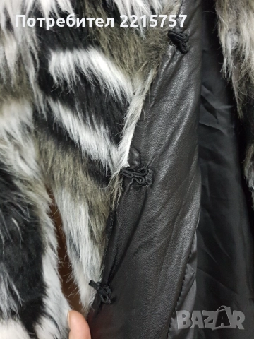 Палто от еко косъм и Яке на Бенатон с гъши пух., снимка 3 - Якета - 37651106