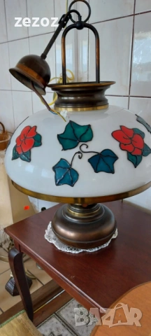 Лампа винтидж голяма, снимка 2 - Лампи за таван - 53562762