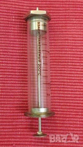 Стара стъклена спринцовка 20 мл, СССР. , снимка 2 - Колекции - 40695279