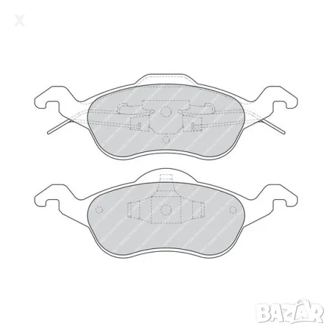 FERODO FSL1318 ПРЕДНИ НАКЛАДКИ FORD Focus Mk1 1998-2005 E 1763301 OE 1075558 OE 98AB2K021AD         