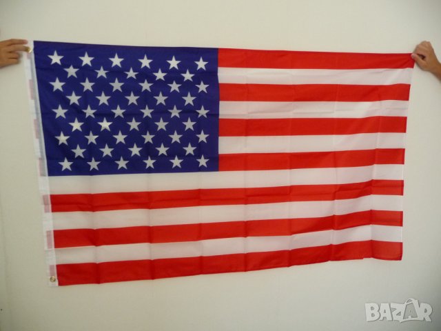 Ново Знаме на USA САЩ Съединените Американски Щати Америка Вашингтон Ню Йорк Лос Анжелис Холивуд, снимка 1 - Декорация за дома - 14300005