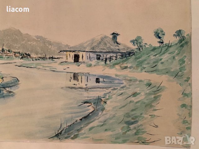 КУРТ ПЕТЕРС 1897-1978 г. смесена техника, снимка 2 - Картини - 33786440