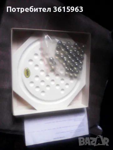 Дървена игра Солитер с топчета, снимка 2 - Игри и пъзели - 48166190