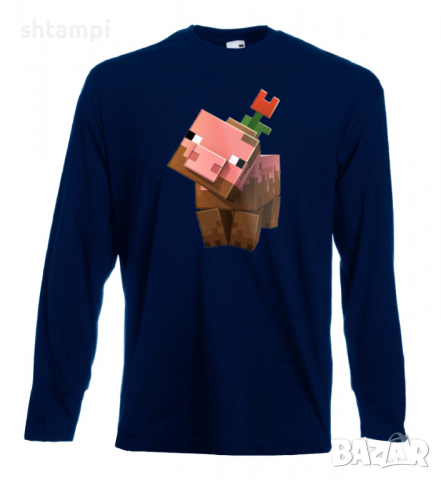 Мъжка тениска Flower Pig,Minecraft,Игра,Забавление,подарък,Изненада,Рожден Ден., снимка 10 - Тениски - 36494891