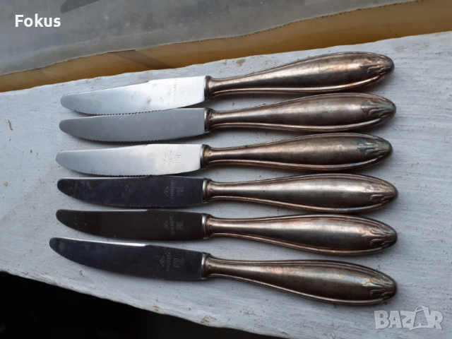 Комплект луксозни маркови дебело посребрени ножове WMF, снимка 2 - Антикварни и старинни предмети - 53498647