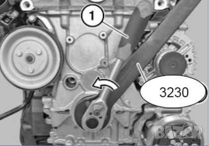 Инструмент за фиксиране на ролката на коляновия вал BMW M52TU/M54/M56, снимка 2 - Други инструменти - 52303702