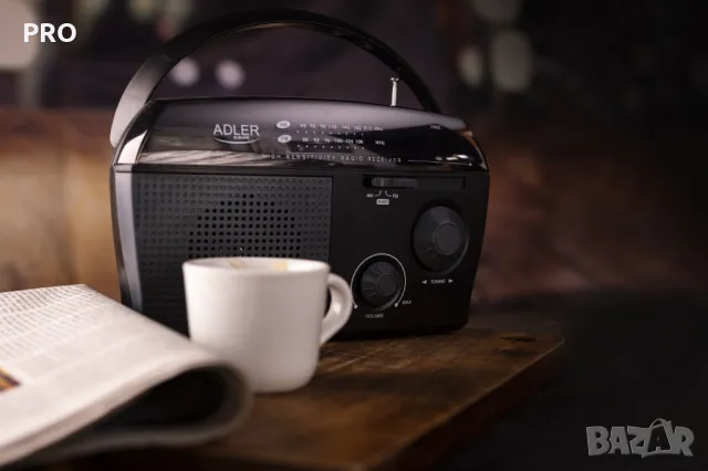 Преносимо радио Adler, AM/FM с телескопична антена и дръжка