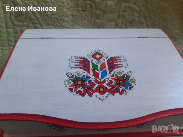 Ръчно изработена ракла с народни шевици, снимка 4 - Подаръци за жени - 35692807