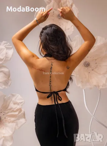 Официална дълга черна дамска рокля , снимка 5 - Рокли - 48075969