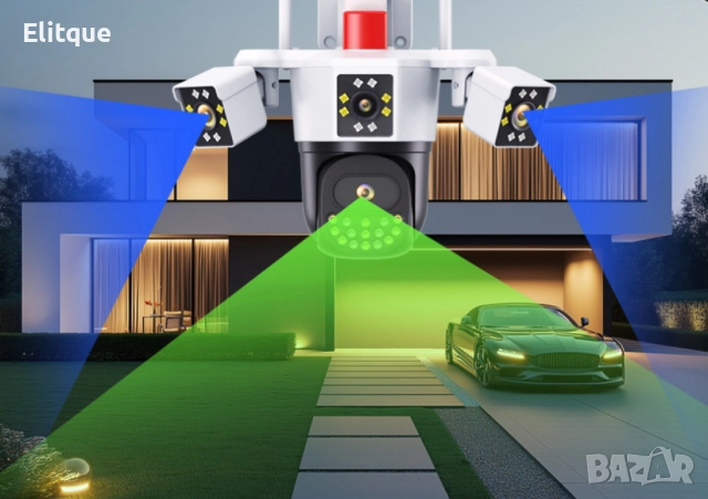 Безжична 4G WiFi камера за наблюдение с триекранен монитор,водоустойчива, снимка 4 - Друга електроника - 52787042