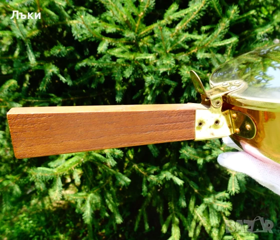 Меден съд за трохи,меден тиган с капак. , снимка 8 - Антикварни и старинни предмети - 50774355