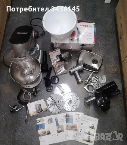 кухненски робот Bosch MUM9D33S11, месомелачка, мултимиксер с 3 диска , снимка 9 - Кухненски роботи - 53745184
