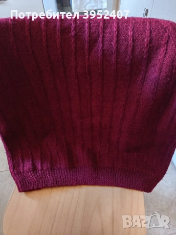 Ръчно плетен мъжки пуловер, снимка 2 - Спортни дрехи, екипи - 53746231