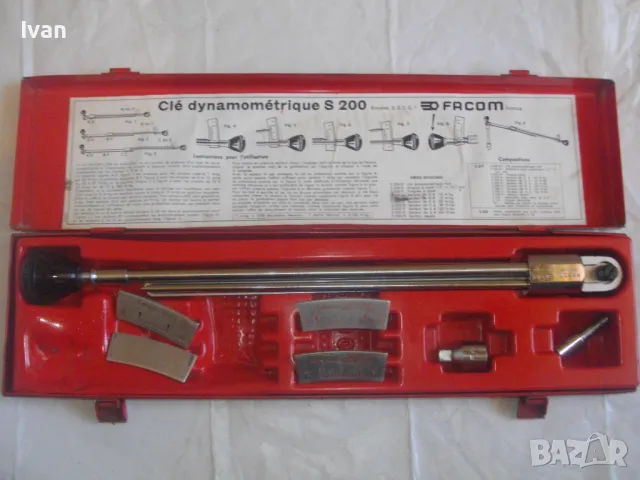 FACOM S 200 FRANCE Професионален Разтегателен Динамометричен ключ Висок клас 0-25 m kg /0-180 ft-lbs