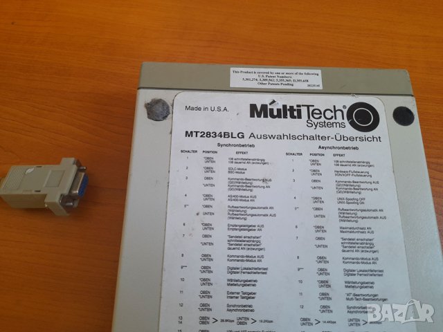 ⭐Продавам ретро USA модем MultiTech Systems MT2834BLG⭐, снимка 4 - Антикварни и старинни предмети - 41765677