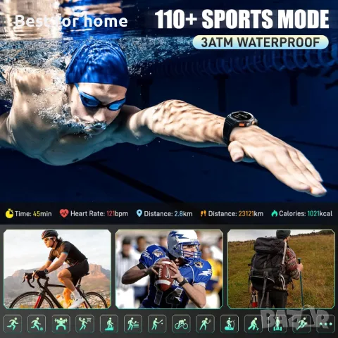 Мъжки смарт часовник с LED фенерче LaNikar, снимка 3 - Друга електроника - 49940954