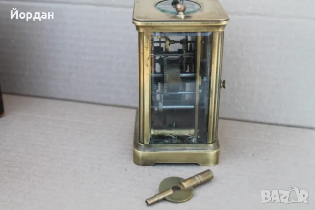 Стар каретен бронзов пътнически часовник , снимка 6 - Антикварни и старинни предмети - 50099272