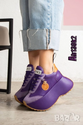 дамски маратонки versace от естествена кожа , снимка 10 - Маратонки - 51459330