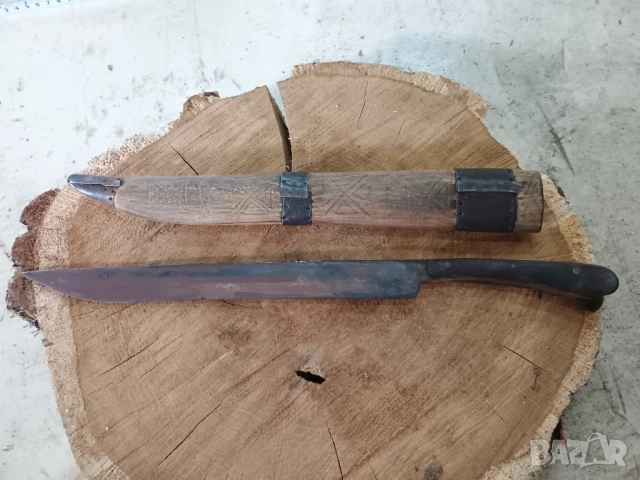 Стар нож с кания., снимка 2 - Антикварни и старинни предмети - 52833918