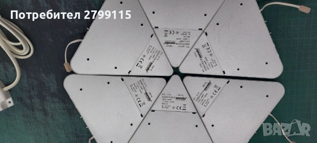 LED триъгълни лампи SENSO – 6 бр. + оригинално захранване, снимка 2 - Лед осветление - 53084618