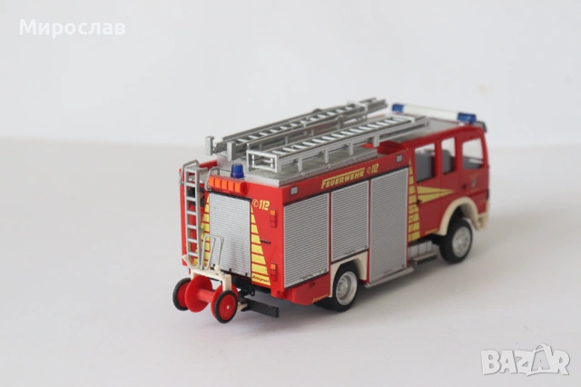 RIETZE H0 1/87 MERCEDES ATEGO ПОЖАРНА КАМИОН МОДЕЛ, снимка 5 - Колекции - 53644485