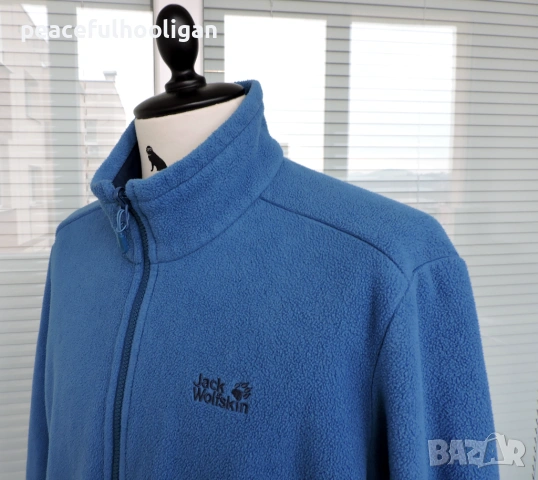 Jack Wolfskin Nanuk Mens Blue Full Zip Outdoor Polar Fleece Jacket Size XL, снимка 2 - Суичъри - 53392774