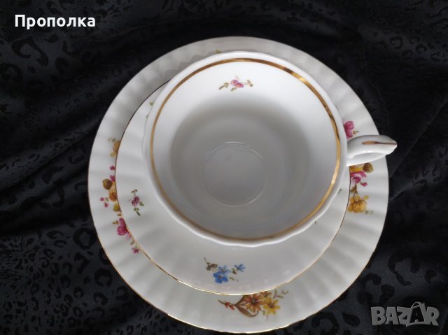 Троен сет "Лале" за чай/кафе 200мл Bayreut Gloria Royal, снимка 6 - Чаши - 42011885