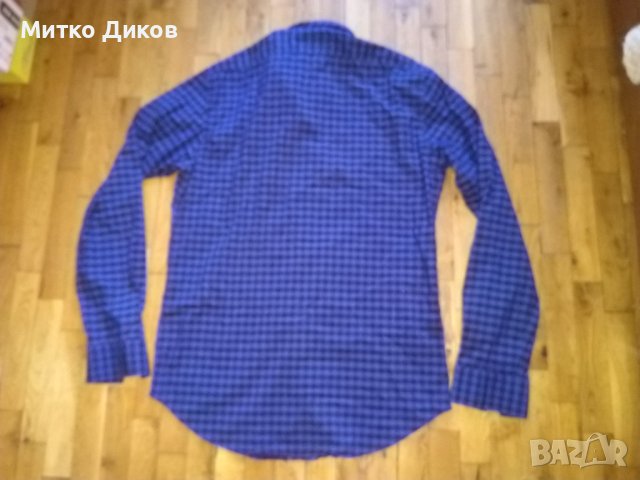 Зара мен супер слим фит мъжка маркова риза размер Л като нова, снимка 4 - Ризи - 40901472