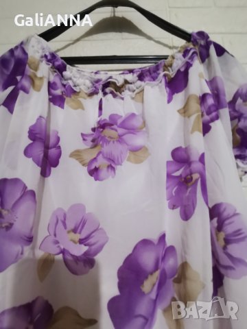 СТРАХОТНА ТУНИКА С ЦВЕТЯ XL-2XL, снимка 4 - Туники - 41631857