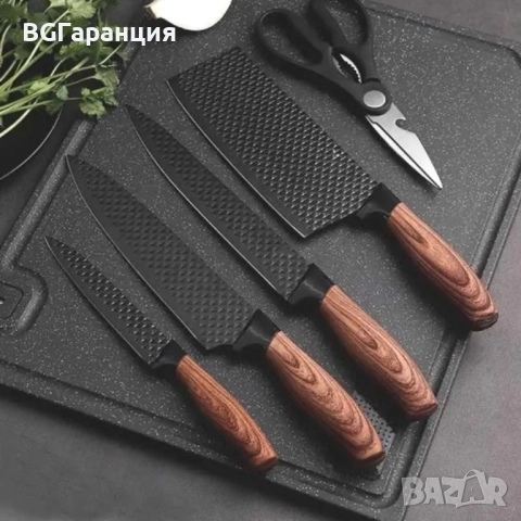 Комплект кухненски ножове от неръждаема стомана Germany, снимка 5 - Други стоки за дома - 52255983