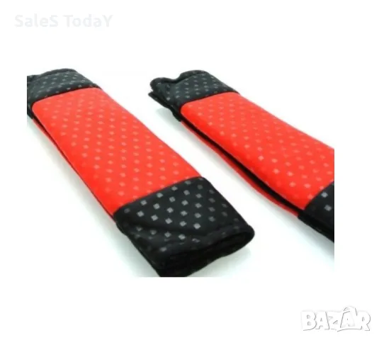 Тапицерия за кола червен, масажори за седалка, калъф за волан, протектори за колан , снимка 3 - Аксесоари и консумативи - 48406922