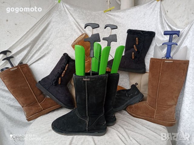 UGG® аналог,BEARPAW® original USA boots,38 - 39 Непромокаеми,100% велурени ботуши, UGG® аналог+ВЪЛНА, снимка 5 - Дамски ботуши - 39304407