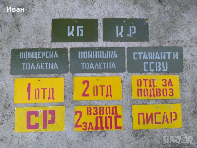 Стари военни табели , снимка 1