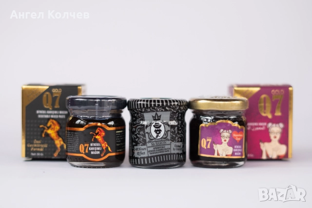 Q7 man , Q7 lady 43g epimedium macun / Малки бурканчета маджун за мъже и жени