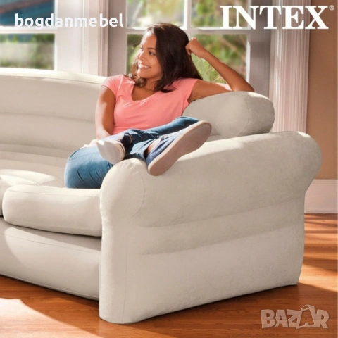 Надуваем ъглов диван Intex  257 x 76 x 203 cm, снимка 2 - Надуваеми легла - 53165975