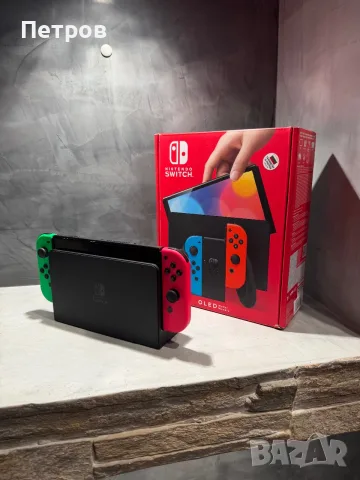 КАТО НОВО Nintendo Switch OLED + Pokemon Violet, снимка 2 - Nintendo конзоли - 56041175