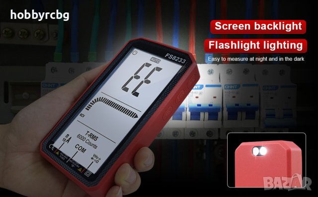 Mултиметър T-RMS, памет 6000 записа, безконтактно откриване на напрежение, снимка 8 - Други инструменти - 41652343
