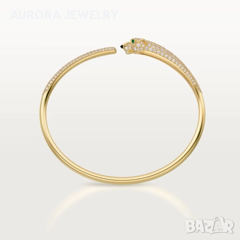 CARTIER Panthere de Cartier Gold Diamonds Дамска Гривна, снимка 8 - Гривни - 52854880