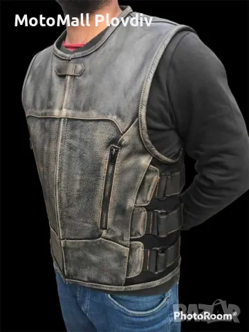 Кожен Мото ICON Елек Ретро Кафяво Мотор Мото Чопър, снимка 3 - Аксесоари и консумативи - 49178767