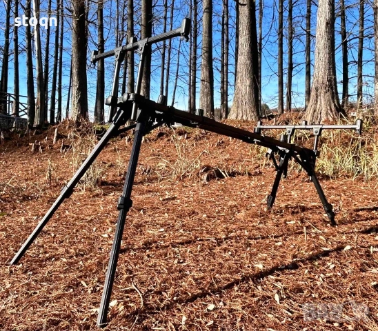 Шаранджйиска стойка за 3 броя въдици , снимка 6 - Такъми - 53004525