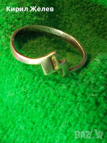 НЕЖЕН СРЕБЪРЕН ВИНТИДЖ АРТ ДАМСКИ ПРЪСТЕН СРЕБРО 925 МАЙСТОРСКА ФИНА ИЗРАБОТКА 38287, снимка 2 - Пръстени - 40938325